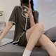 200斤宽松睡衣带胸垫家居服两件套 胖mm大码 莫代尔睡衣女夏季 短袖
