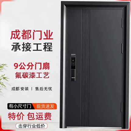 成都防盗门进户门家用入户门室内门出租房间门钢质安全工程外单开