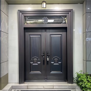 成都现货农村自建房大门锌合金双开门进户大门入户防盗门家用乡村