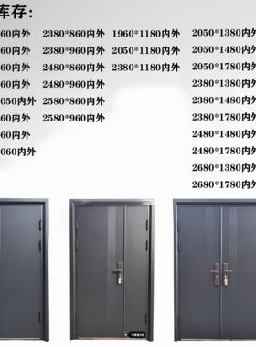 现货大门双开门定制锌合金大门农村自建房入户门家用仿铜门进户门