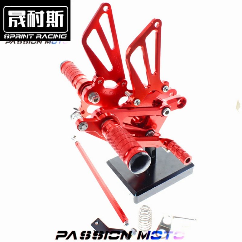适用新款CBR600 F4I改装F4 01-07年 CNC升高脚踏总成加高脚蹬总成