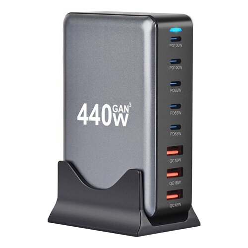 440W氮化镓PD桌面充电器 跨境新款440W充电器 440W多功能PD适配器