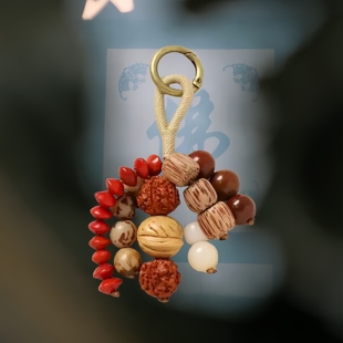 雲林書院 心想事成满愿菩提包挂件手工编织钥匙扣平安健康挂件