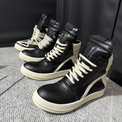 暗黑春秋增高潮流高帮真皮三角标