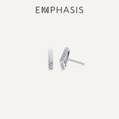 EMPHASIS艾斐诗「冠」系列18K金镶嵌钻石排钻耳钉女士90613E