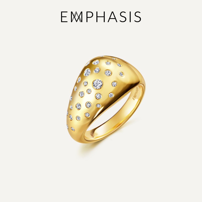 EMPHASIS艾斐诗「融」系列系列18K黄色黄金钻石戒指96028R