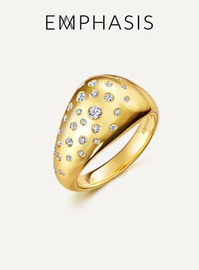EMPHASIS艾斐诗「融」系列系列18K黄色黄金钻石戒指96028R预订