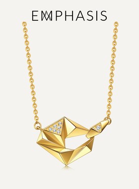 EMPHASIS艾斐诗M「冠」系列黄金足金钻石项链95862N