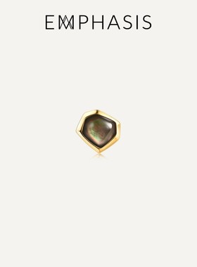 EMPHASIS艾斐诗「合」系列18K金贝母耳钉耳饰单只90966E预订