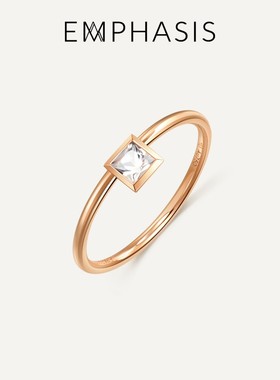 EMPHASIS艾斐诗「形」18K玫瑰金天然托帕戒指彩色宝石92417R