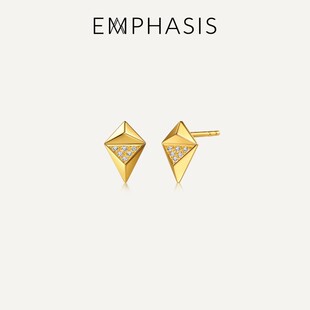 EMPHASIS艾斐诗「冠」系列黄金足金钻石耳钉 95863E