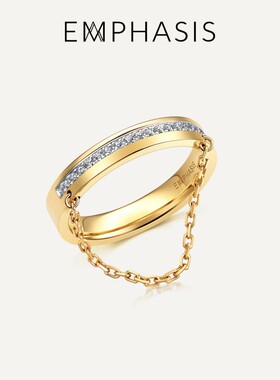 EMPHASIS艾斐诗「融」系列18K黄白分色黄金钻石戒指94138R