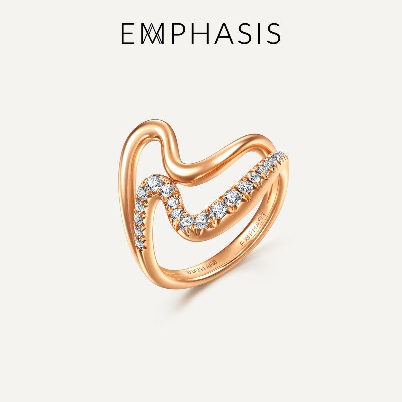 18K玫瑰金钻石戒指EMPHASIS