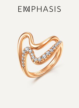 EMPHASIS艾斐诗「形」系列18K玫瑰金钻石戒指96171R