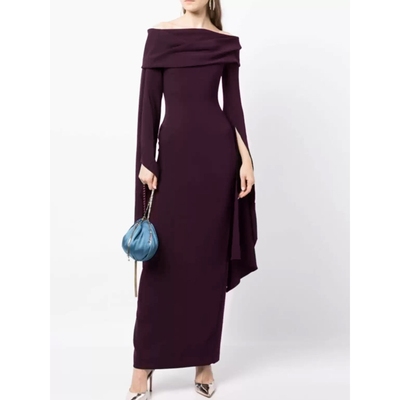 高端大气晚礼服秋冬季2025新款高级质感年会主持人晚宴聚会连衣裙