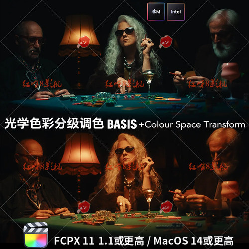 FinalCut光学色彩分级调色插件曝光白平衡曲线对比度 KOLOR BASIS