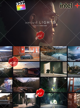 fcpx中文插件60组电影灯光效果FinalCut情绪氛围渲染光效叠加特效