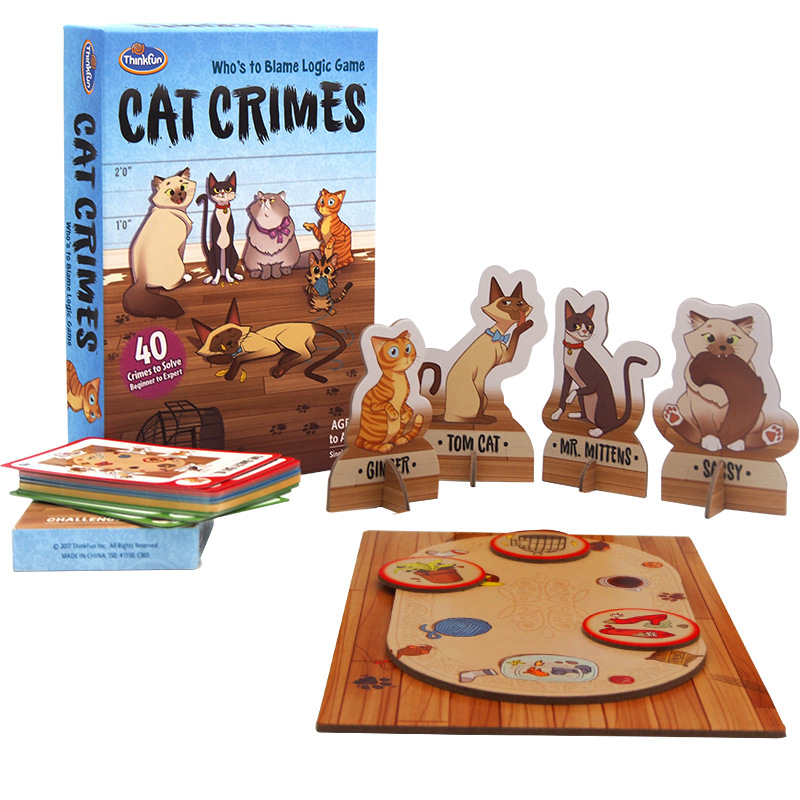 正品ThinkFun淘气猫逻辑思维桌游益智玩具儿童早教游戏cat