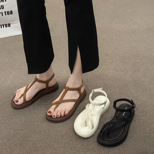 2026春夏法式罗马风踩屎感厚底女