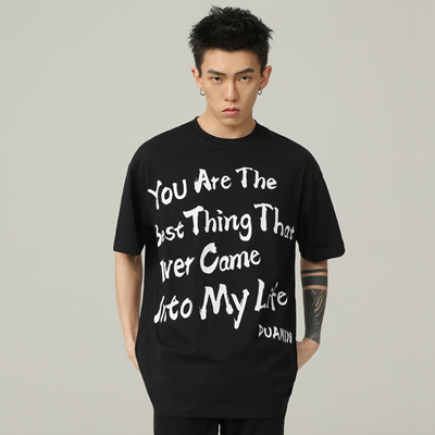 DUAMIN涂鸦字母印花短袖