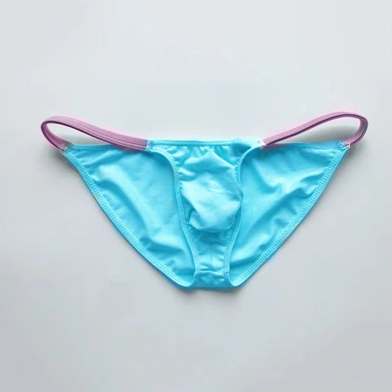 爆款男士三角拼色性感内裤男士U凸紧身薄款内裤半透明男青年内裤7