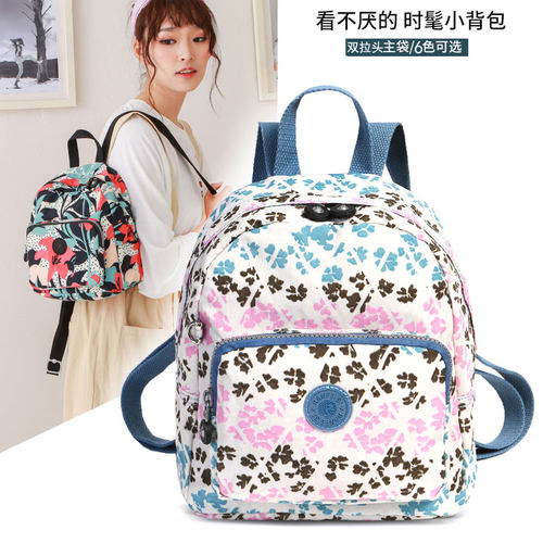 帆布休闲双肩包女旅行迷你小背包