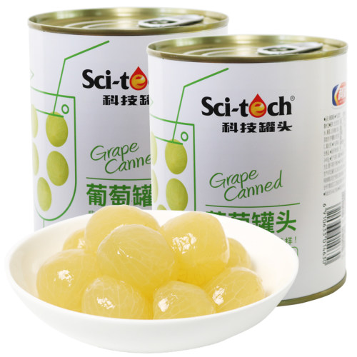 科技葡萄罐头850g*2罐去皮去籽