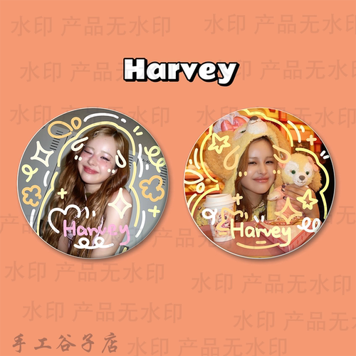 HARVEY（哈维瑛美）谷子吧唧涂鸦 马铁口徽章2个套装礼物痛包周边