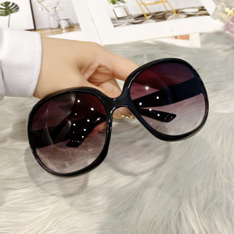 眼镜女韩版潮太阳镜圆脸防紫外线强光大脸长脸gm茶色墨镜清仓款