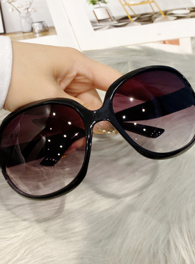 眼镜女韩版潮太阳镜圆脸防紫外线强光大脸长脸gm茶色墨镜清仓款