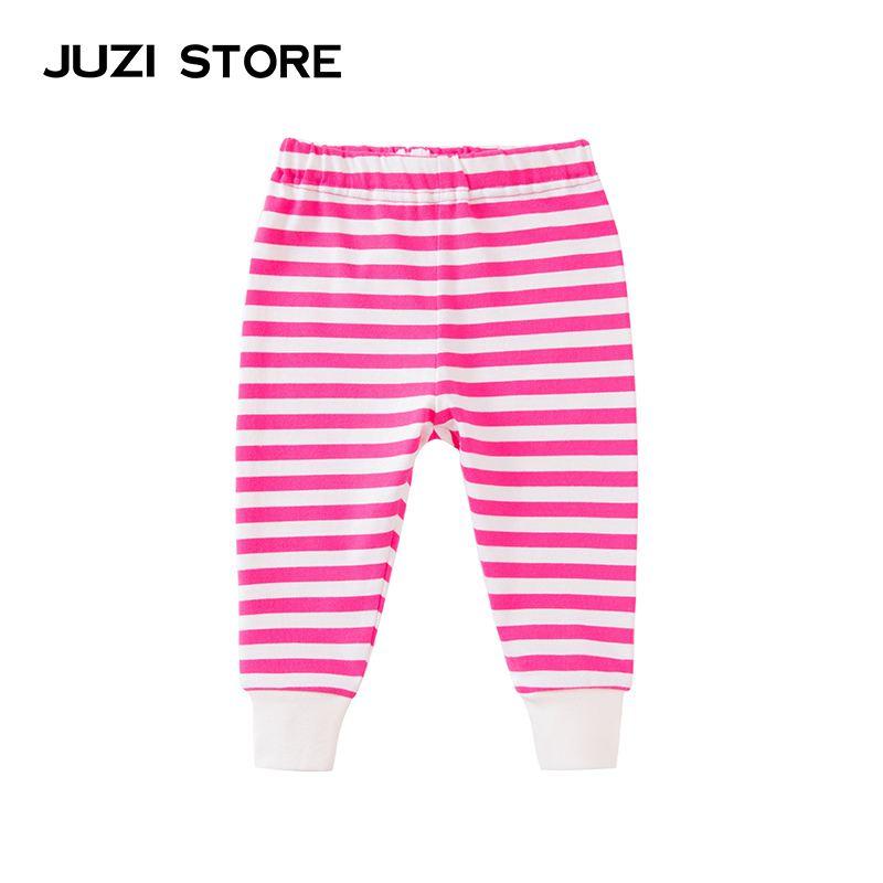 JUZI STORE童装纯棉长裤细腻粗针撞色下装打底裤男童女童1