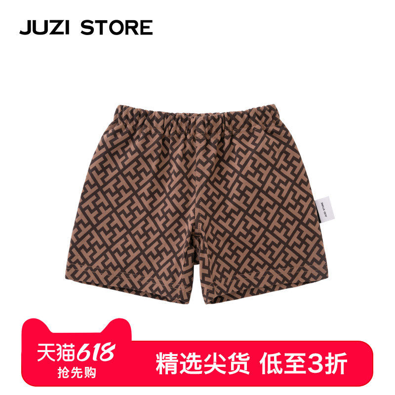 JUZI STORE童装纯棉细腻粗针复古下装短裤中性男童女童11