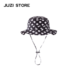 JUZI STORE童装春亚纺黑白波点遮阳帽防雨帽中性男童女童1927943