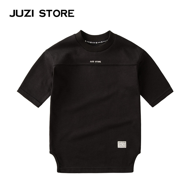 JUZI STORE童装复古粗针单面布基本款中袖纯棉连衣裙女童1836503,童装/婴儿装/亲子装,连衣裙,淘宝优惠券,粉丝福利购,淘宝优惠卷