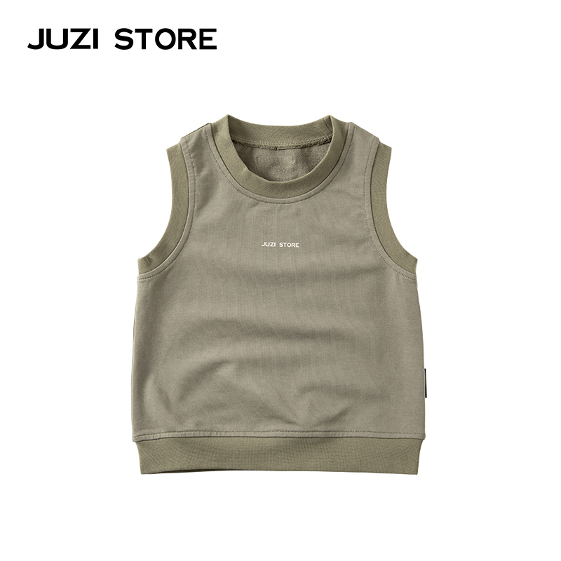 JUZI STORE童装马甲迷你毛圈基本款上装背心中性男童女童1923307