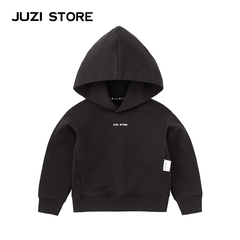 JUZI STORE童装卫衣毛圈基本款上装连帽套头衫中性男女童1933063