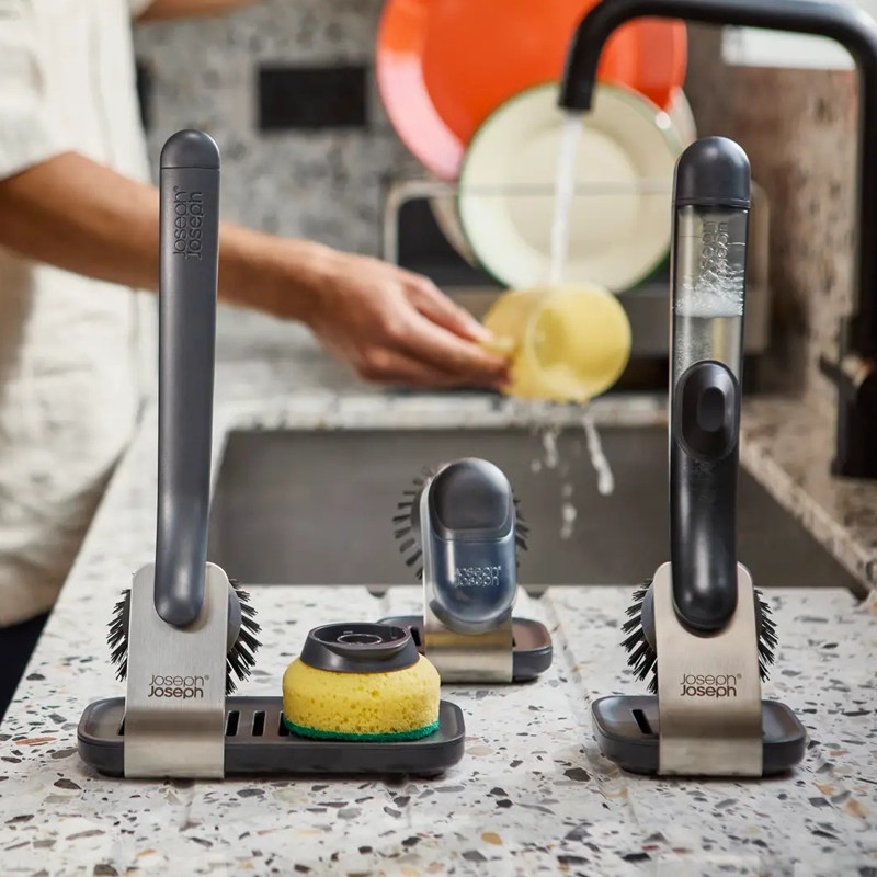 Joseph Joseph厨房刷新品洗碗刷带收纳沥水盘皂液刷家用创意碟刷,家庭/个人清洁工具,厨房用刷,淘宝优惠券,粉丝福利购,淘宝优惠卷