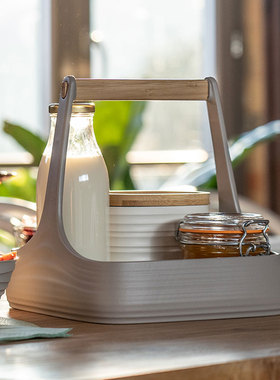 Guzzini提手式收纳托家用多功能收纳架桌面置物架纸巾调料收纳筐