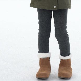 【瑞士卷】PISELLI史豌豆女童2025新款冬季裤子一体绒加厚打底裤