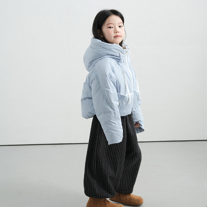 【行走的调色盘】PISELLI史豌豆女童2025新款冬季短款连帽羽绒服