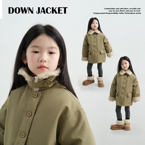 气质担当翻领派克羽绒服