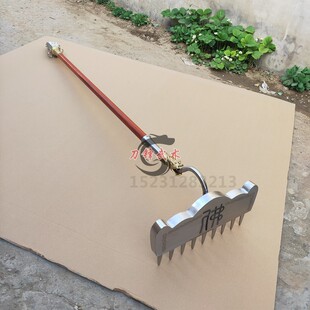 不锈钢猪八戒九齿钉耙兵器耙子武术器械影视舞台道具西游记摆件