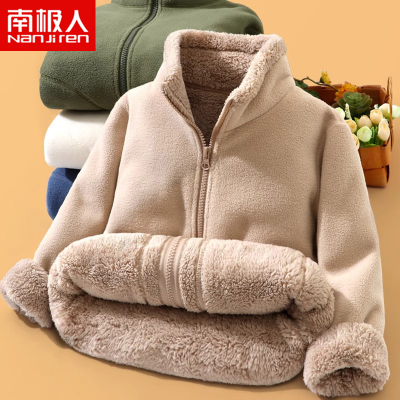 学生校服神器儿童摇粒绒秋冬保暖外套加绒加厚内胆男童羊羔绒上衣