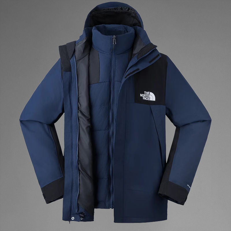 TheNorthFace冲锋衣男鹅绒三合一