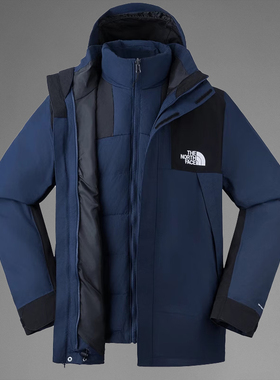 TheNorthFace北面冲锋衣男25硬壳秋冬户外防水鹅绒内胆三合一8DNH