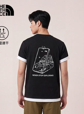 TheNorthFace26春夏新款北面男女款户外印花圆领速干短袖T恤8M79