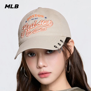 MLB情侣棒球帽26新款男女嘻哈风链条刺绣休闲遮阳鸭舌帽3ACPV206N