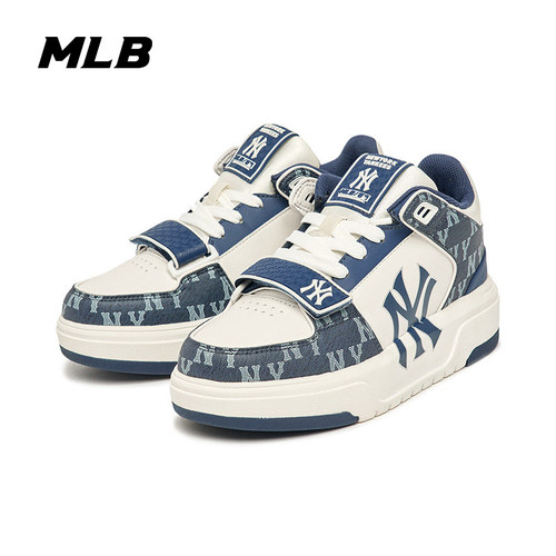 MLB学长鞋老花厚底休闲鞋板鞋