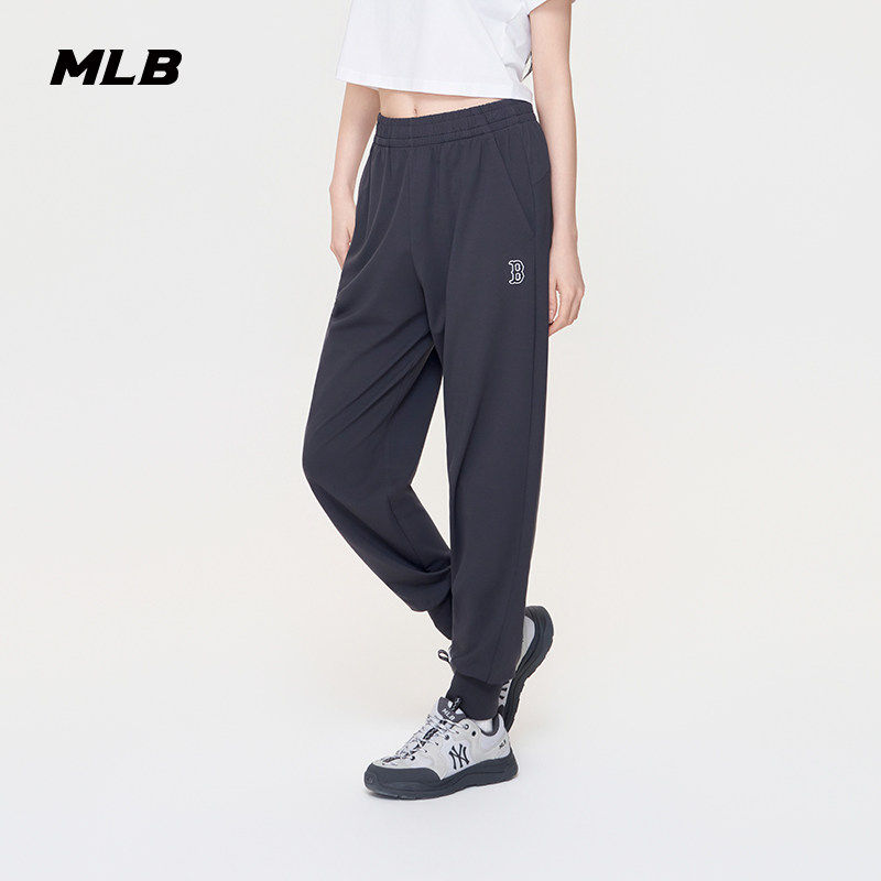 MLB情侣休闲裤26新款男女小标凉感束脚裤时尚针织长裤3APTB0663 - 实物图