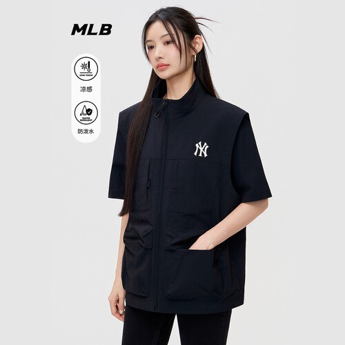 MLB马甲防泼水凉感工装风背心
